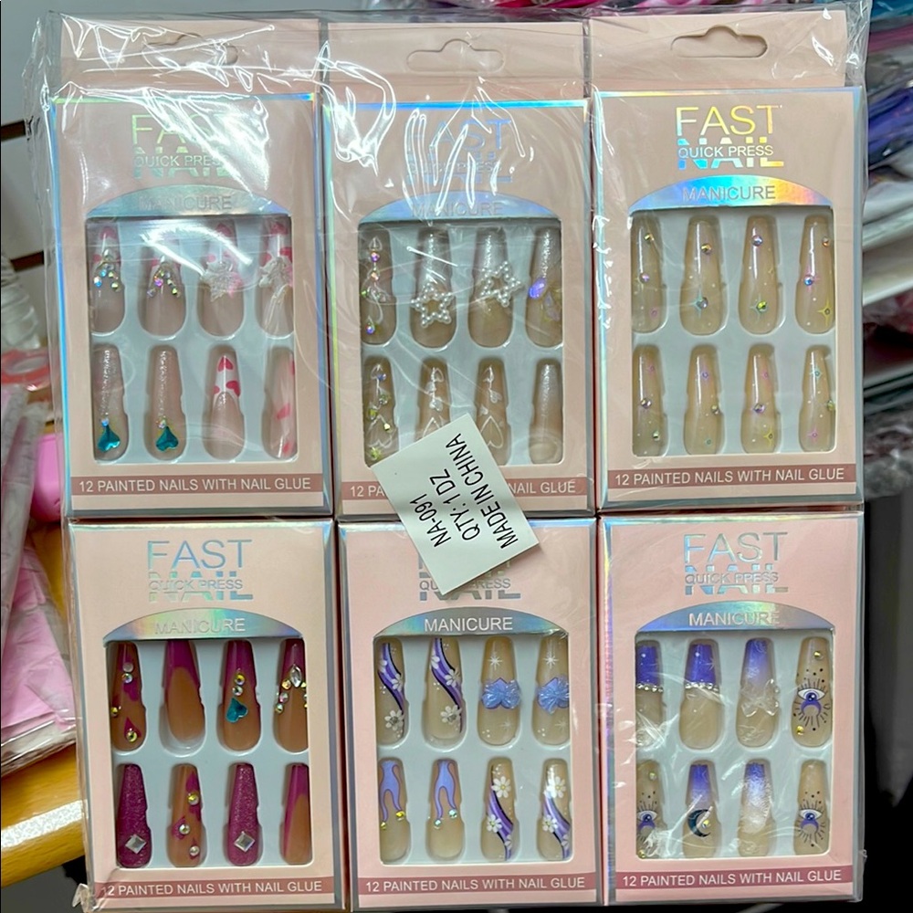 Fast Quick Press-On Nails Set